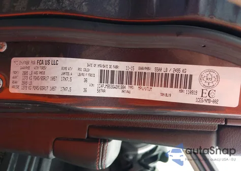 2016 Jeep Cherokee Trailhawk z USA, uszkodzony, nr VIN 1C4PJMBS3GW201884